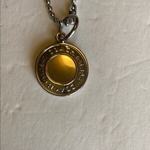 Coach Metallic Silver Keychain